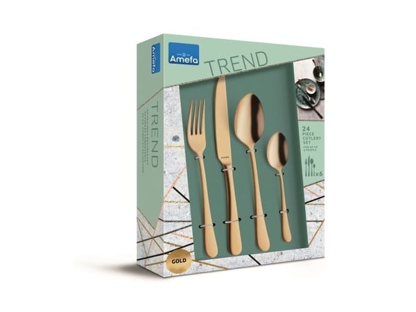Austin 1410 - 24 deler sett i trend box - gull
