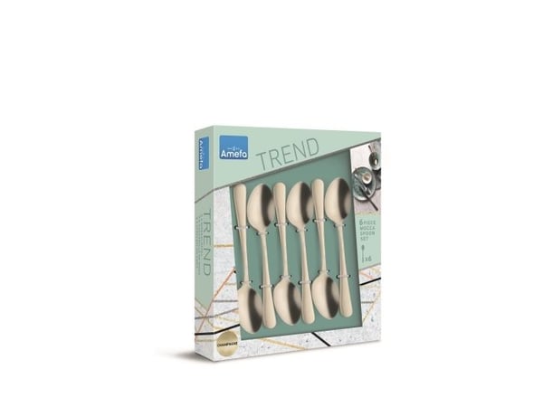 Amefa Austin 1410 - 6 Mocca skjeer i trendy boks - champagne