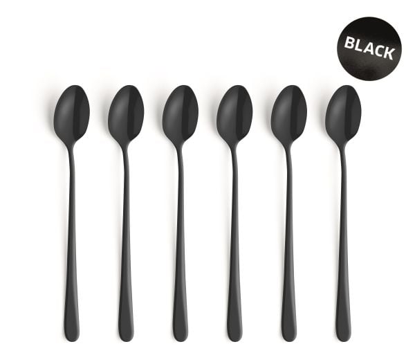 Amefa Austin 1410 - 6 Iced Teaspoons in trend box - black