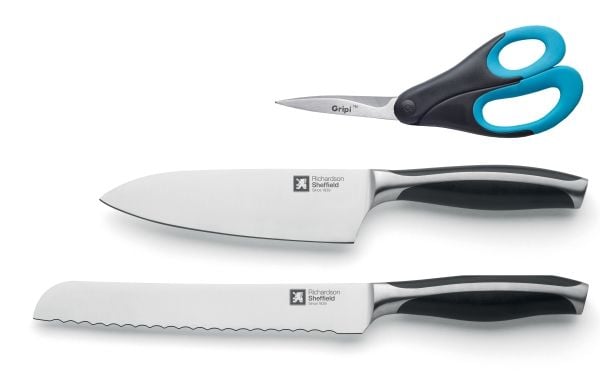 Richardson Sheffield  Aspero - 3 pc knife set in mail order box