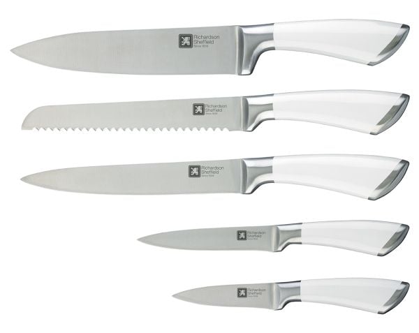 Richardson Sheffield FUSION - 5 stk knivblokk - hvit