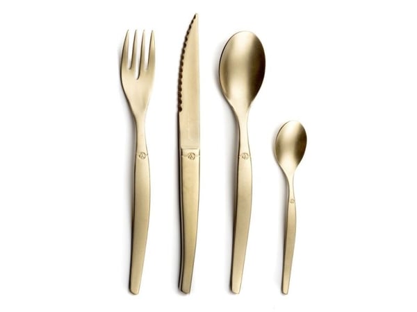 Amefa JET - 16-pc cutlery set in craft box - stonewash champagne PVD