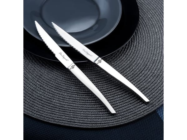 Amefa JET - 6-pc steak knives in grey block - mirror