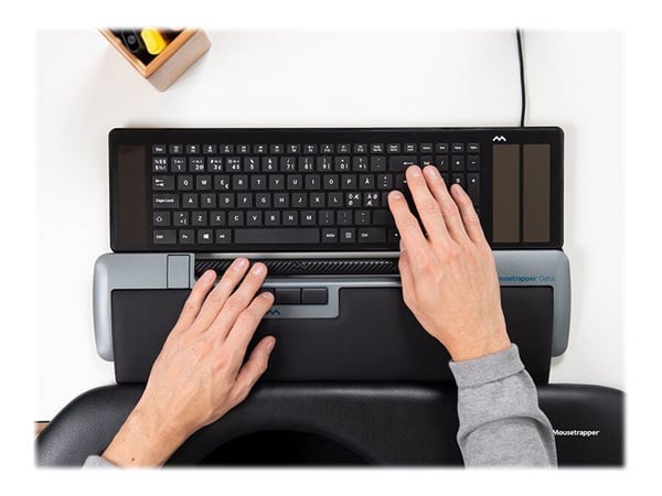 Mousetrapper Delta - Sentral pekeenhet - utvidet - ergonomisk - 7 knapper - kablet - USB - svart