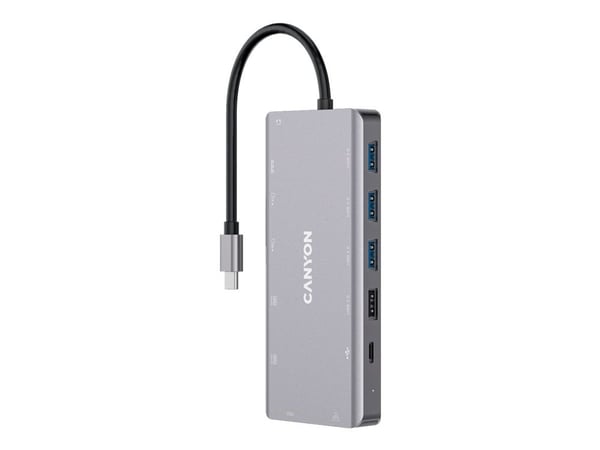 Canyon CNS-TDS12 - Dockningsstation - USB-C - 13-slot - VGA, HDMI - 1GbE