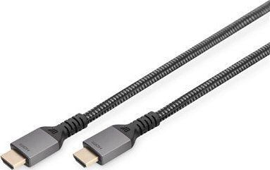 DIGITUS - Ultra High Speed - HDMI-kabel med Ethernet - HDMI hann til HDMI hann - 1 m - trippel beskyttelse - svart - 4K 120 Hz støtte, 8K 60Hz støtte