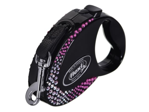 Flexi uttrekkbar snor Glam Composition S 3m, svart