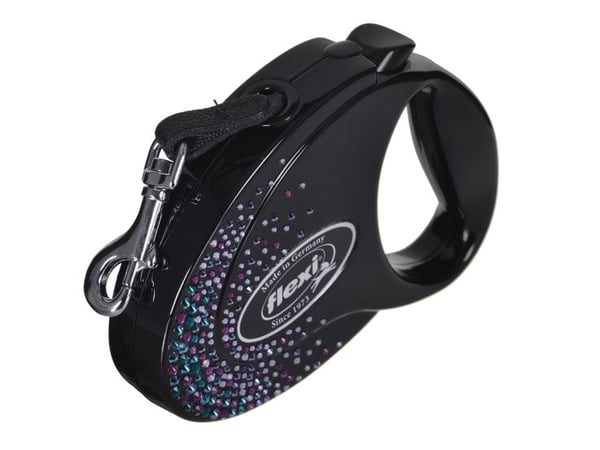 Flexi uttrekkbart bånd Glam Splash Mystic M 5m sort