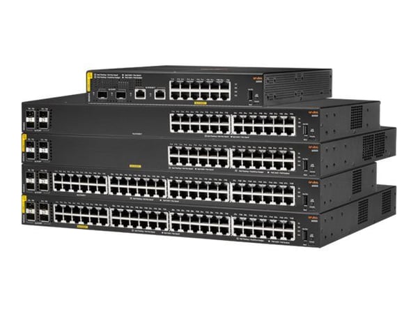 HPE Aruba 6000 24G Class4 PoE 4SFP 370W Switch - Switch - Styrt - 24 x 10/100/1000 (PoE+) + 4 x Gigabit SFP - side til side-luftflyt - rackmonterba...