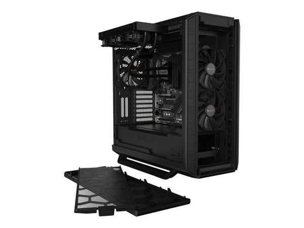 be quiet! Silent Base 802 Window Black, Midi Tower, PC, Musta, ATX, EATX, mikro ATX, Mini-ITX, Akryylinitriilibutadieenistyreeni (ABS), Terästä, Pe...