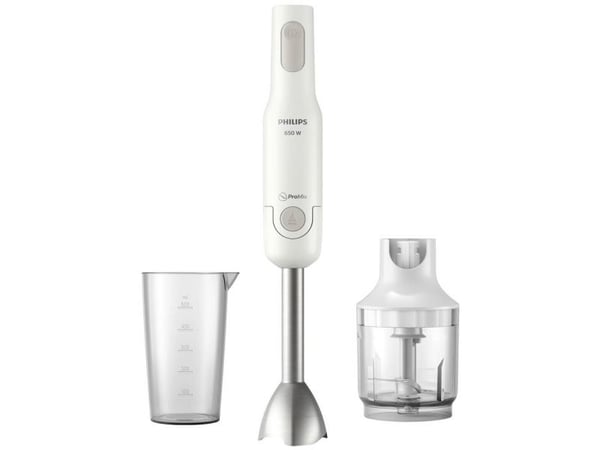 Philips HR2535/00 Stavmikser 650 W med blenderkanne, med hakkertilbehør Grå, Hvit