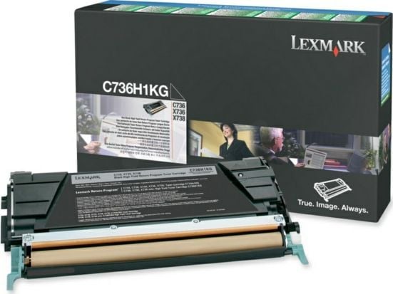 Lexmark original toner svart 12.000 sidor (C736H1KG) för C736dn/dtn/n, X736de, X738de/dte