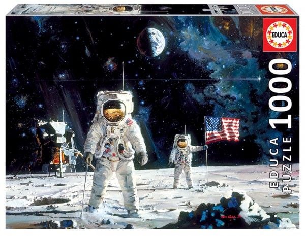 Educa Puzzle 1000 palaa Ensimmäinen ihminen kuussa