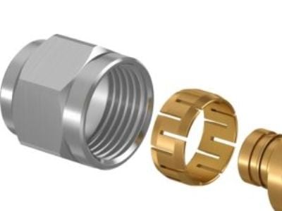 Uponor kobl.sæt 15X2,5.1/2'' - t/PEXrør/MLC.Forkromet messing.Afzinkningsfrit