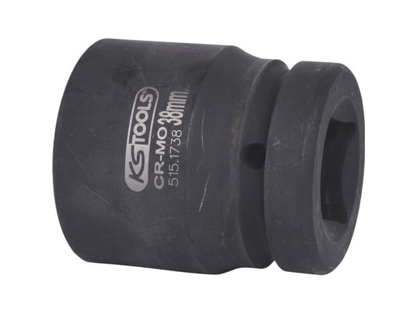 KS Tools 515.1738, Kraftpipe, Sort, 1 hoder, 1", Metrisk, 38 mm