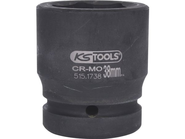 KS Tools 515.1738, Kraftpipe, Sort, 1 hoder, 1", Metrisk, 38 mm