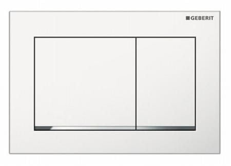 Geberit 115.883.KJ.1, Skylleplate, Hvit, Kromfarget, Geberit, 246 mm, 12 mm, 164 mm