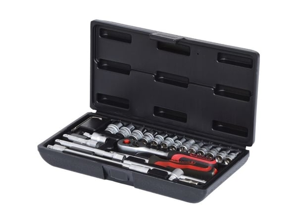KS Tools 911.0625, Støpselsett, 1/4", 25 hoder, Kromvanadiumstål, 830 g