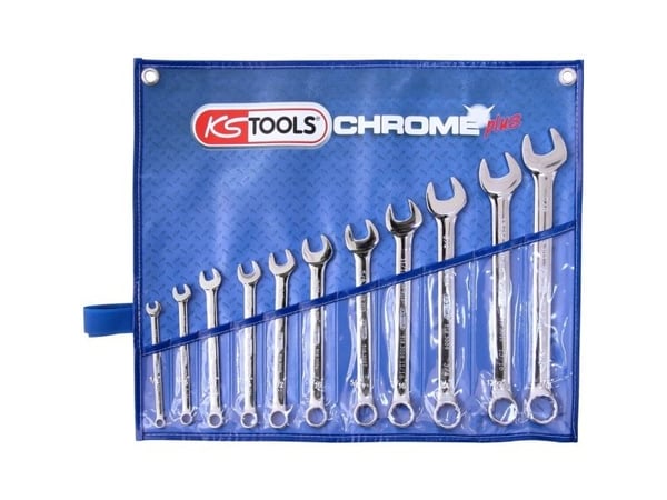 KS Tools 518.3000, 1/2,1/4,3/4,3/8,5/16,5/8,7/16,7/8,9/16,11/16,13/16", Kromi, Kromivanadiini-teräs, 15°, 1,3 kg, 11 kpl