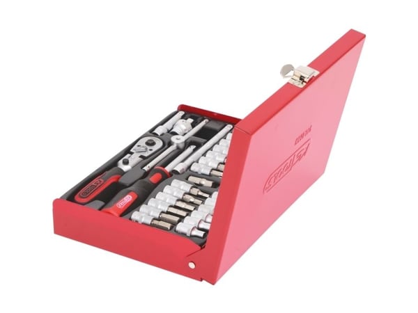 KS Tools 911.0833, Støpselsett, 1/4", 33 hoder, Kromvanadiumstål, 1,52 kg