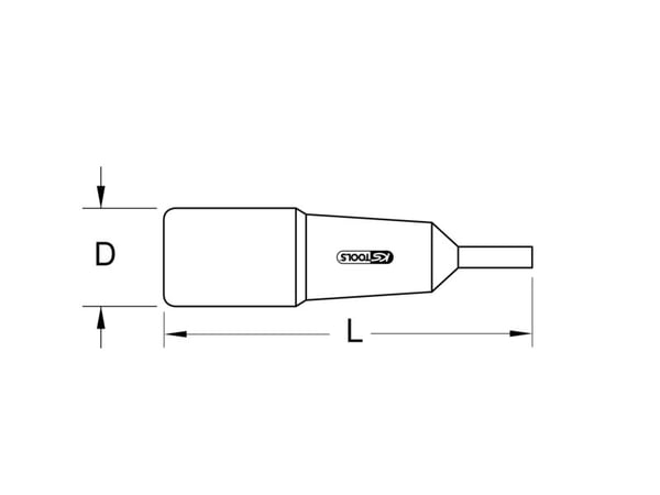 KS Tools 117.1419, Stikkontakt, 1/4", Metrisk, 1 hoder, 8 mm, Kromvanadiumstål