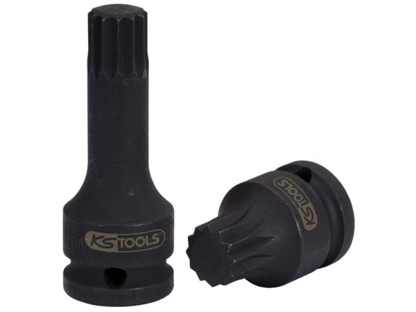 KS Tools 515.1172, Kraftpipe, 1 hoder, 1/2", Krom-molybden, 25 mm, 75 mm