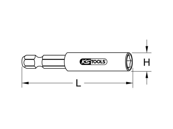 KS Tools 514.1102, Stål, Sekskanttange, 25,4 / 4 mm (1 / 4"), Sekskanttange, 1 stykker, 5 cm