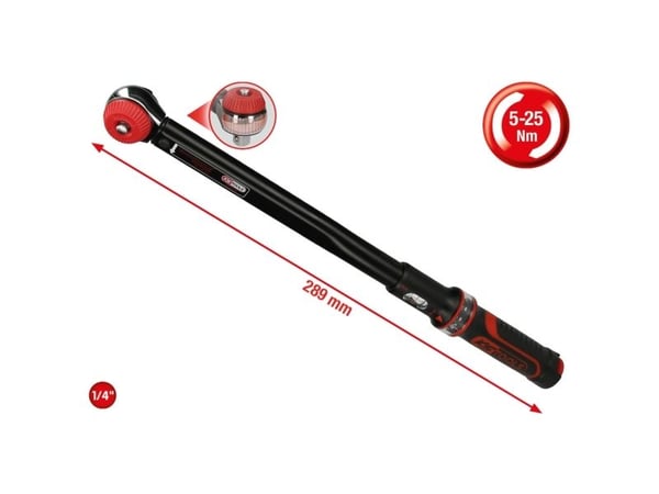 KS TOOLS 3/4", ERGOTORQUE presisjon sperre momentnøkkel knott, 100-550Nm (516.1490)