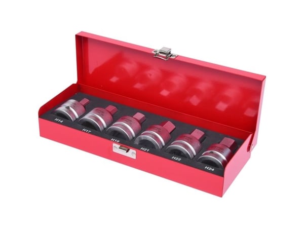 KS Tools 515.0000, Støpselsett, 3/4", 6 hoder, Krom-molybden-stål, ISO 1174, DIN 3121, 2,52 kg