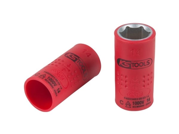 KS Tools 118.3838, Støpselsett, 3/8", Metrisk, 43 hoder, 13 mm, Kromvanadiumstål