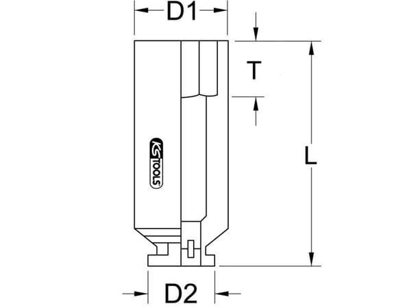 KS To-s 515.1850, Power top, Musta, 1 pää(t), 1", metrinen, 50 mm
