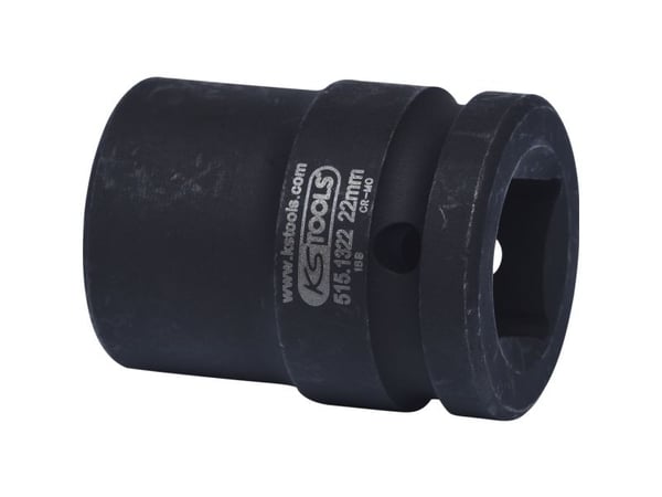 KS Tools 515.1322, Kraftpipe, Sort, 1 hoder, 3/4", Metrisk, 22 mm