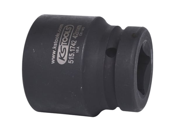 KS Tools 515.1742, Kraftpipe, Sort, 1 hoder, 1", Metrisk, 42 mm