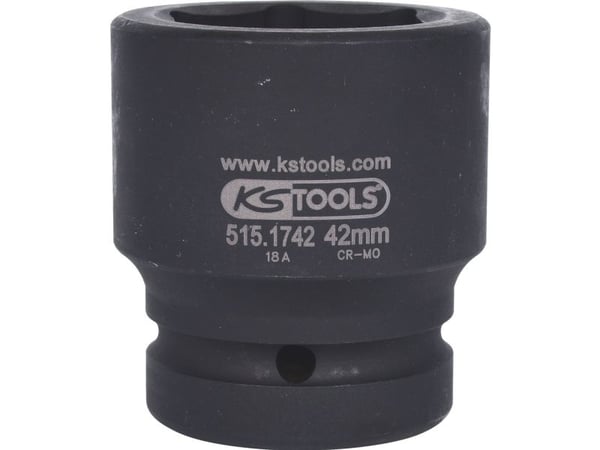 KS Tools 515.1742, Kraftpipe, Sort, 1 hoder, 1", Metrisk, 42 mm
