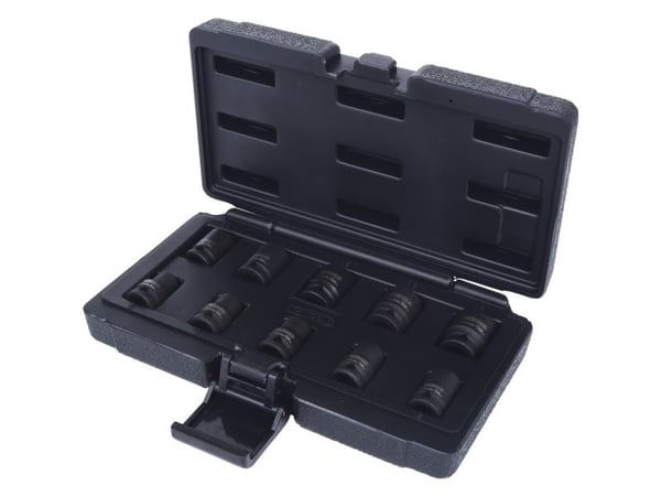 KS Tools 515.0950, Avainsarja, 3/8", 10 päätä, kromimolybdeeniteräs, ISO 1174, DIN 3121, 1,65 kg