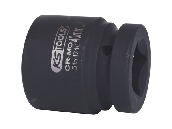 KS Tools 515.1740, Kraftpipe, Sort, 1 hoder, 1", Metrisk, 40 mm