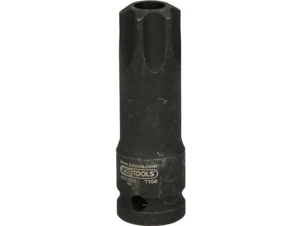 KS Tools 400.0001, Stikkontakt, 1 hoder, Kromvanadiumstål, DIN 3120, ISO 1174, 180 g