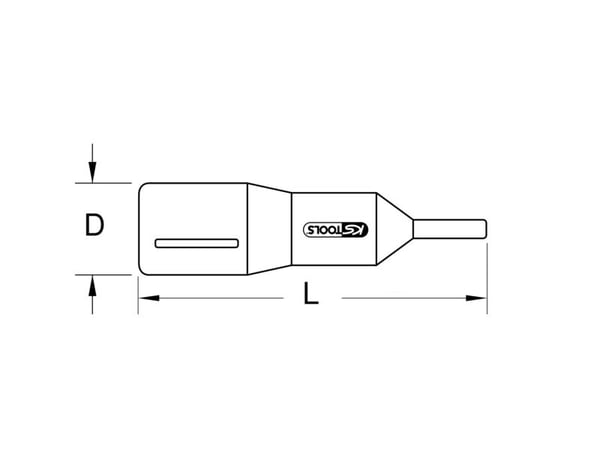 KS Tools 117.3864, Stikkontakt, 3/8", Metrisk, 1 hoder, 8 mm, Kromvanadiumstål