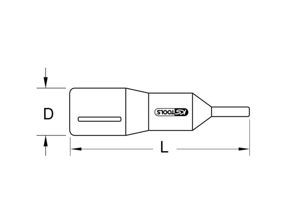 KS Tools 117.1161, Uttag, 1/2", Metrisk, 1 huvuden, 4 mm, Kromvanadinstål