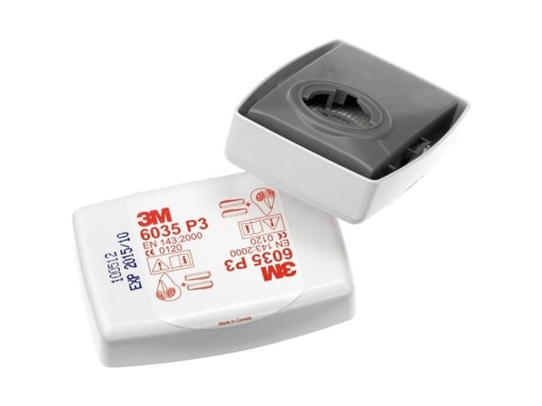 3M 6035, Partikkelfilter, 80 stykker, P3, 3M™ Full Facepiece 6000 Series, 3M™ Half Facepiece 6000 Series, 3M™ Half Facepiece 6500QL...
