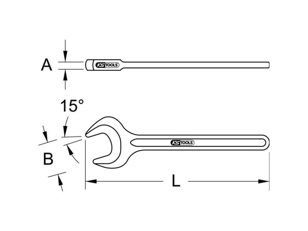 KS Tools 963.7953, Aluminiumsbronse, 100 mm, 1.7/8", 600 mm, 2,5 kg, 1 stykker