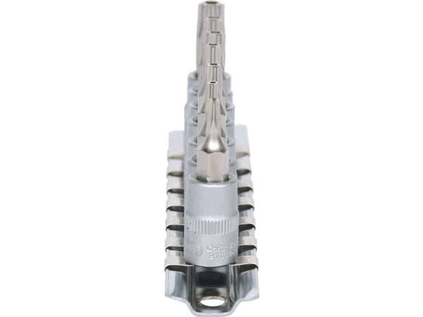 KS Tools 911.1460, Støpselsett, 1/4", 7 hoder, Kromvanadiumstål, DIN 3120, ISO 1174, 160 g