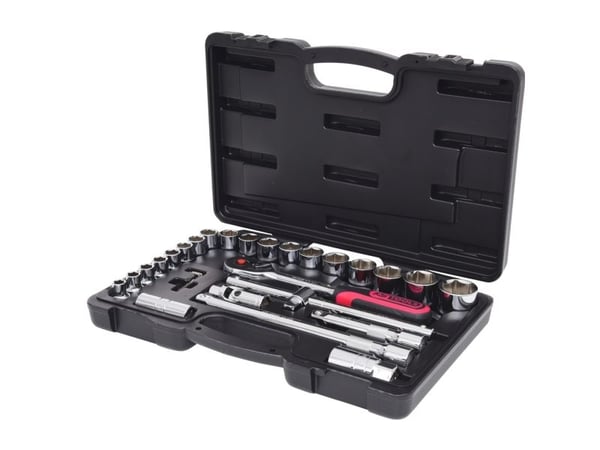 KS Tools 918.0728, Støpselsett, 1/2", Imperisk, 28 hoder, Kromvanadiumstål, 4,28 kg