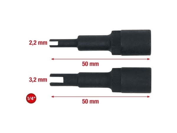 KS Tools 550.1175, Kiintoavaimen sarja, 1/4", 2 päätä, kromimolybdeeniteräs, DIN 3120, ISO 1174, 46 g