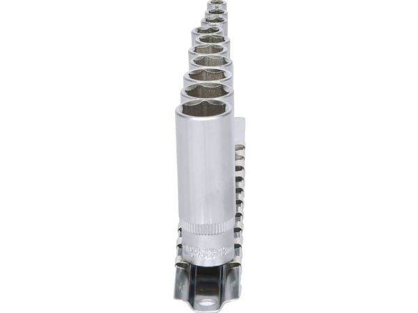KS Tools 917.0610, Støpselsett, 1/4", 10 hoder, Kromvanadiumstål, DIN 3120, ISO 1174, DIN 3124, ISO 2725, 360 g