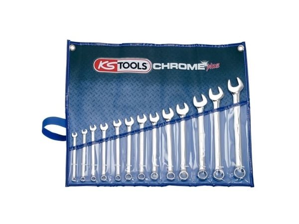 KS Tools 518.0643, 6,7,8,9,10,11,12,13,14,15,17,19,22 mm, Sølv, Stål, 13 stykker
