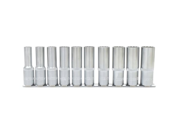 KS Tools 917.1750, Støpselsett, 1/2", 10 hoder, Kromvanadiumstål, DIN 3120, ISO 1174, DIN 3124, ISO 2725-1, 1,5 kg