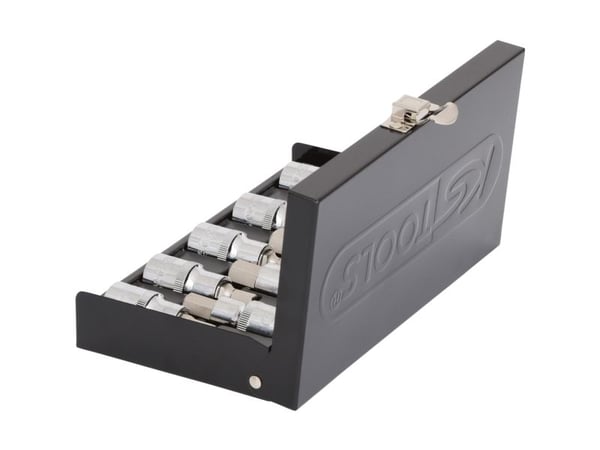 KS Tools 918.1330, Støpselsett, 1/2", Metrisk, 9 hoder, 4,5,6,7,8,10,12,14,17 mm, 5,5 cm