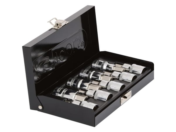 KS Tools 918.1330, Støpselsett, 1/2", Metrisk, 9 hoder, 4,5,6,7,8,10,12,14,17 mm, 5,5 cm