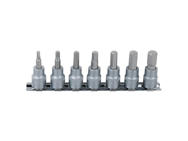 KS Tools 911.1544, Pistorasiasarja, 1/4", 7 pää(t), Kromivanadiini-teräs, DIN 3120, ISO 1174, DIN 7422, 170 g
